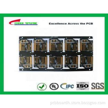 Double Side PCB FR4 TG170 0.2mm immersion gold black solder